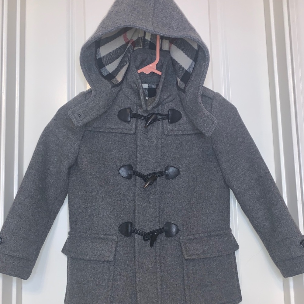 Boys Burberry Wool Toggle Coat - EUC